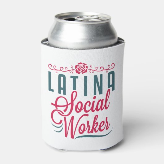 Latina Social Worker LCSW Latinx Hispanic Blikjeskoeler (Blikje Voorkant)