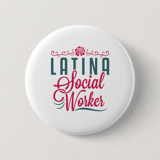 Latina Social Worker LCSW Latinx Hispanic Ronde Button 5,7 Cm (Voorkant)