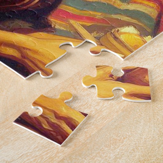  Latina Vrouw Schilderen Legpuzzel (Zijkant)