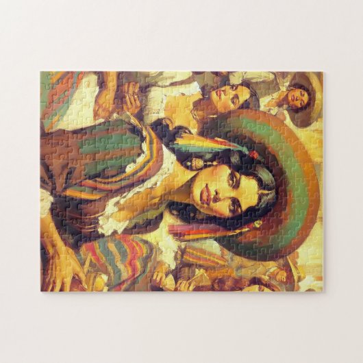 Latina Vrouw Schilderen Legpuzzel (Horizontaal)