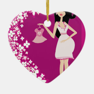 latina zwangere vrouw keramisch ornament