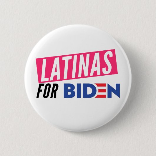 Latinas for Joe Biden Round Button (Voorkant)
