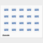 Latinas Stemmen blauw en wit modern politiek Ronde Sticker (Vel)