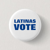 Latinas Stemmen blauw en wit voto latino modern Ronde Button 3,2 Cm (Voorkant)