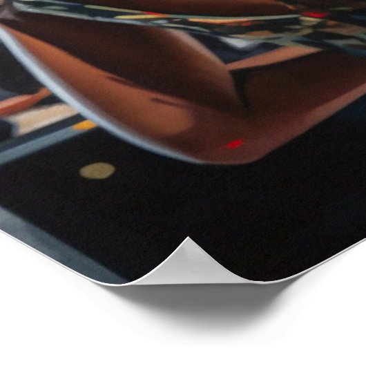 Latinas Talking at a Miami Nightclub Painting Poster (Hoek)