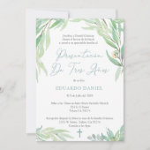 Latino 3Year Old Presentation Misa for Boy Kaart (Voorkant)