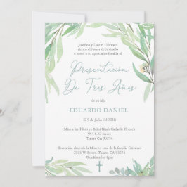 Latino 3Year Old Presentation Misa for Boy Kaart