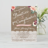 Latino Baptism & First Birthday Cards in het Spaan Kaart (Staand voorkant)