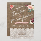 Latino Baptism & First Birthday Cards in het Spaan Kaart (Voorkant / Achterkant)