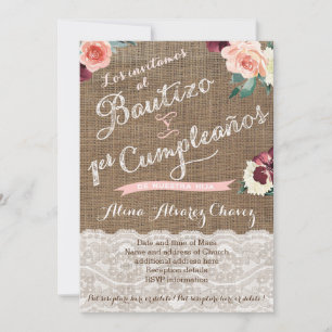 Latino Baptism & First Birthday Cards in het Spaan Kaart