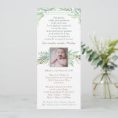 Latino Baptism First Birthday for Boy, Spaans Kaart (Staand voorkant)