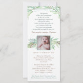 Latino Baptism First Birthday for Boy, Spaans Kaart (Voorkant)