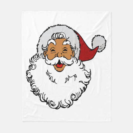 latino biracial santa claus kerstmis fleece deken (Voorkant)