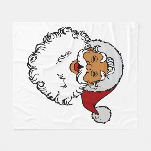 latino biracial santa claus kerstmis fleece deken (Voorkant (Horizontaal))