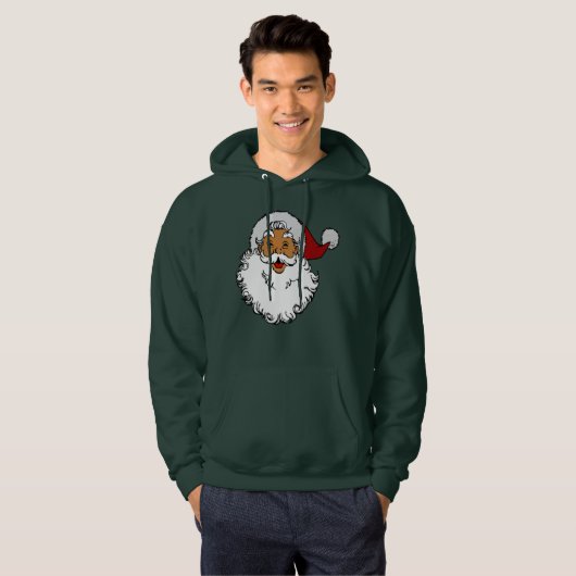 latino biracial santa claus kerstmis hoodie (Voorkant volledig)