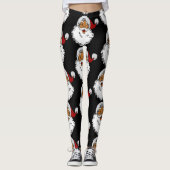 latino biracial santa claus kerstmis leggings (Voorkant)