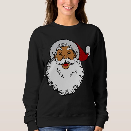 latino biracial santa claus kerstmis trui (Voorkant)