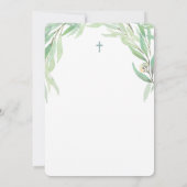 Latino Boy Baptism & Sacraments Ceremony Party Kaart (Achterkant)