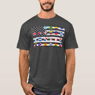 Latino Countries Hispanic Heritage Month Vlaggen D T-shirt