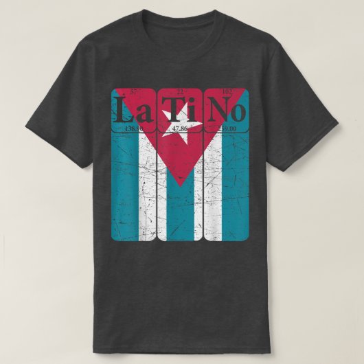 Latino Cuban Periodic Table Elements Science Nerd T-shirt (Design voorkant)