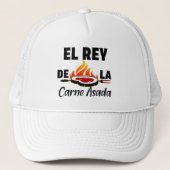 Latino Dad El Rey de la Carne Asada Trucker Pet (Voorkant)