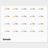 Latino Gay LGBT Distress Rainbow-ontwerp Ronde Sticker (Vel)