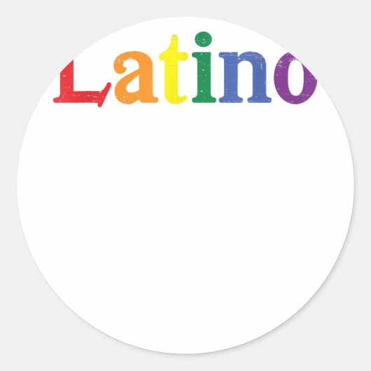 Latino Gay LGBT Distress Rainbow-ontwerp Ronde Sticker (Voorkant)
