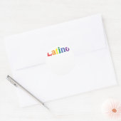 Latino Gay LGBT Distress Rainbow-ontwerp Ronde Sticker (Envelop)