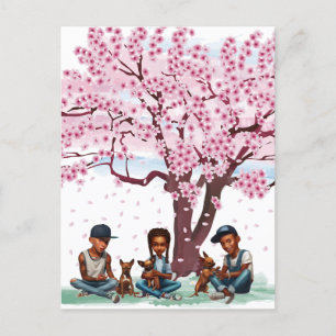 Latino Jongens met Chihuahuas Briefkaart