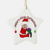 Latino Santa Baby 1e Kerstornament Keramisch Ornament (Rechts)
