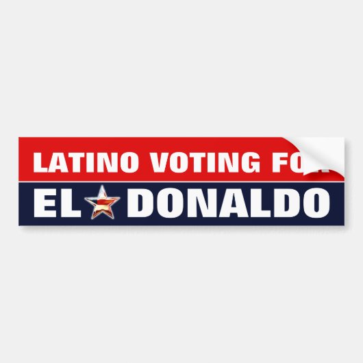Latino stemde voor Donald Trump Bumpersticker (Voorkant)
