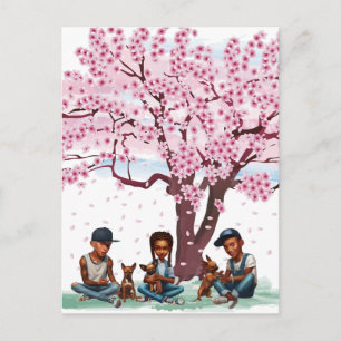 Latinojongens met Chihuahuas Briefkaart