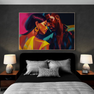 Latinos Dancing in een Miami Nightclub Painting Poster