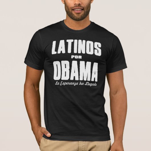 Latinos Por Obama 2 T-shirt (Voorkant)
