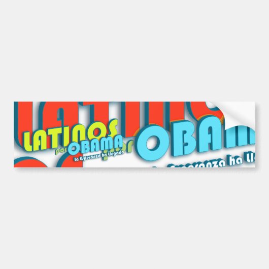 Latinos Por Obama Bumpersticker (Voorkant)
