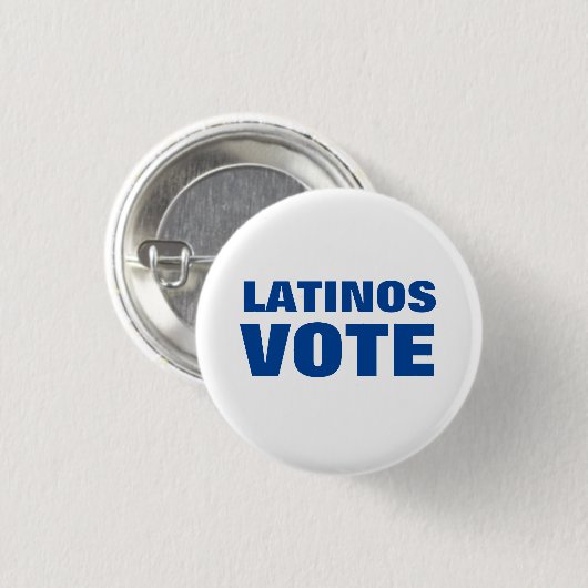 Latino's Stemming over latino, wit en blauw, moder Ronde Button 3,2 Cm (Voorkant /achterkant)