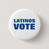 Latino's Stemming over latino, wit en blauw, moder Ronde Button 3,2 Cm (Voorkant)