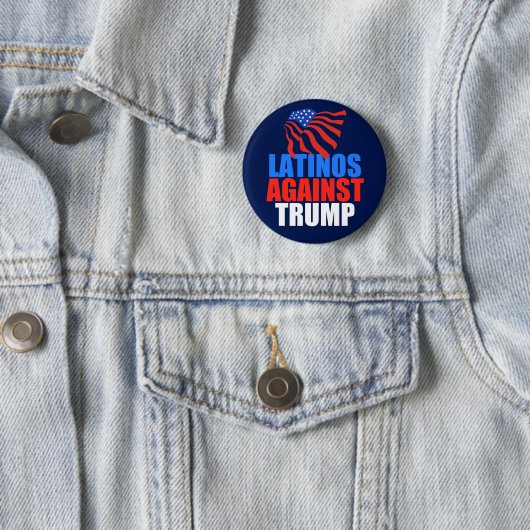 Latino's tegen Trump Ronde Button 5,7 Cm (In situ)