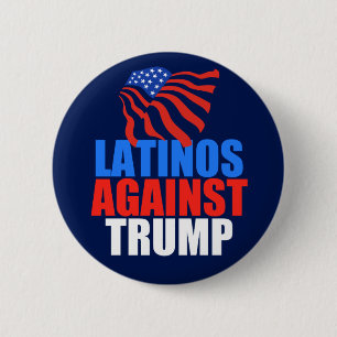Latino's tegen Trump Ronde Button 5,7 Cm