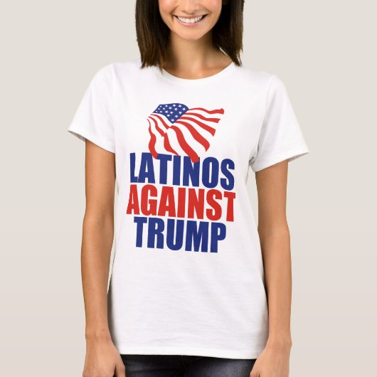 Latino's tegen Trump T-shirt (Voorkant)