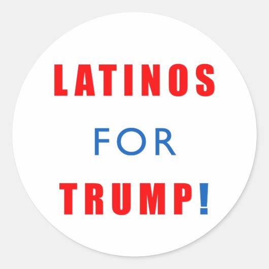 Latino's voor Donald Trump Ronde Sticker (Voorkant)