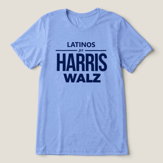 Latino's voor Harris Walz Tri-Blend Shirt (Design voorkant)