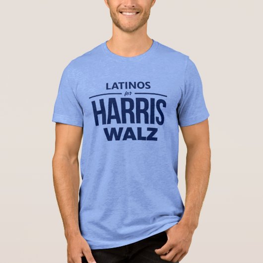 Latino's voor Harris Walz Tri-Blend Shirt (Voorkant)