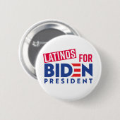 Latino's voor Joe Biden Round Button (Voorkant /achterkant)