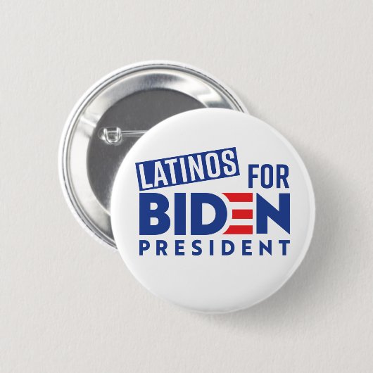 Latino's voor Joe Biden Round Button (Voorkant /achterkant)