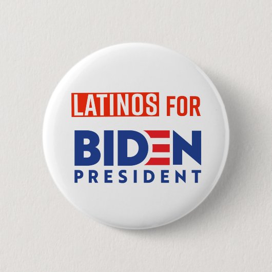 Latino's voor Joe Biden Round Button (Voorkant)
