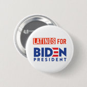 Latino's voor Joe Biden Round Button (Voorkant /achterkant)