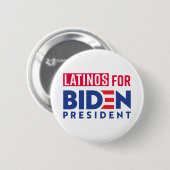 Latino's voor Joe Biden Round Button (Voorkant /achterkant)