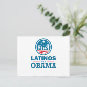 Latino's voor Obama Briefkaart (Staand voorkant)