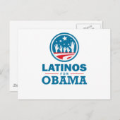 Latino's voor Obama Briefkaart (Voorkant / Achterkant)